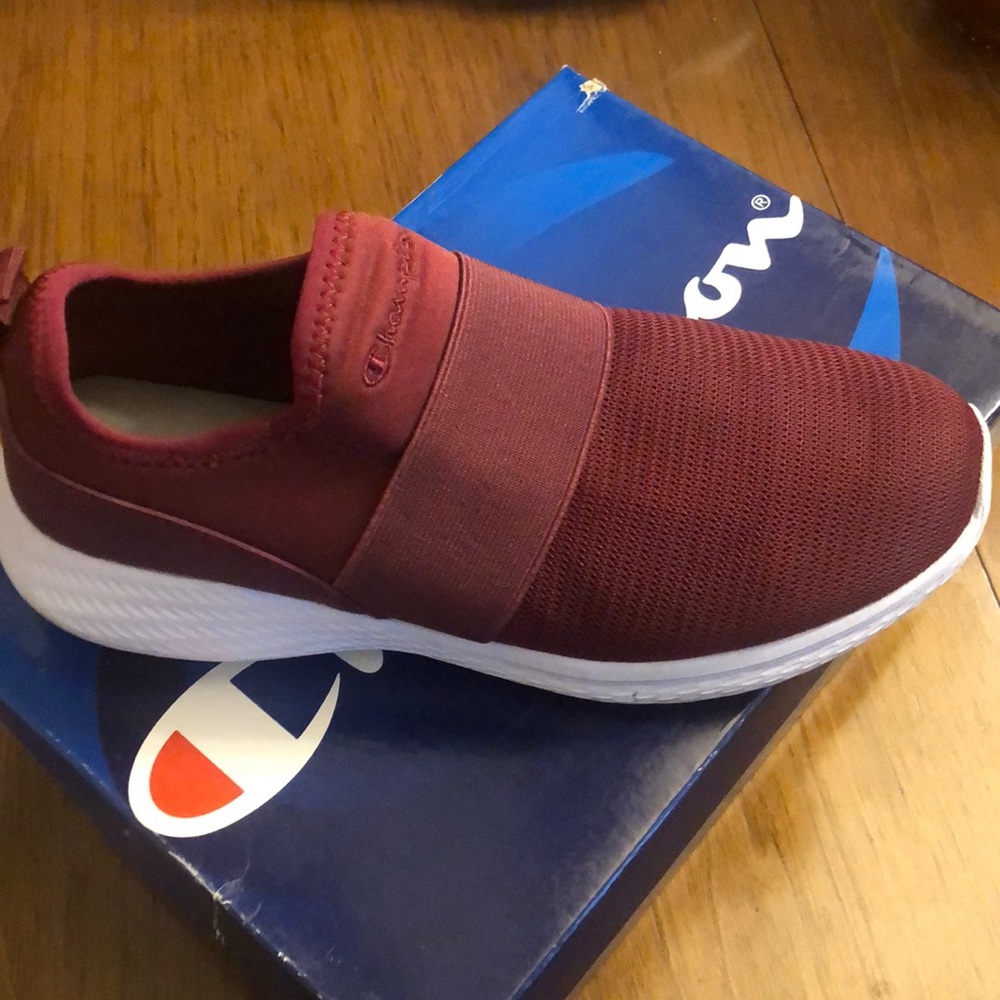 Champion 9.5 maroon sneakers still in box